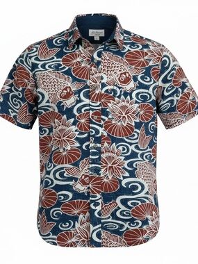 Reyn Spooner NWOT "Koi Boi" Tailored Fit Men's Medium Aloha Shirt